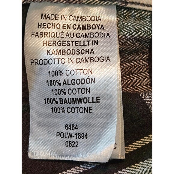 Legendary Whitetail The Original Buck Camp Button Down Men’s Plaid Shirt Size XL - Picture 10 of 11